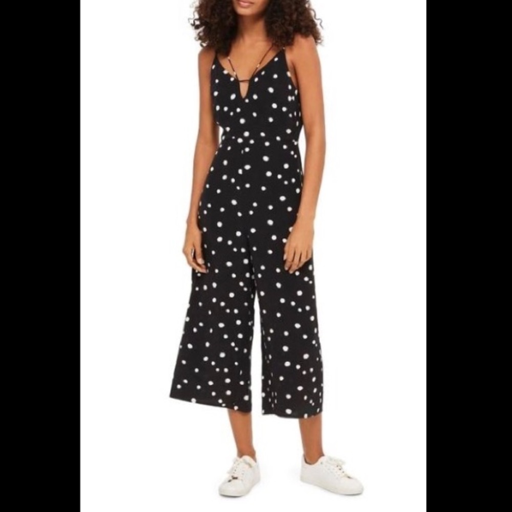 NWT Topshop Black and White Polka Dot Jumpsuit